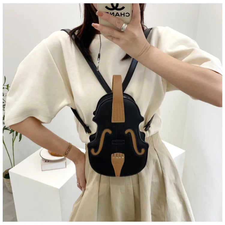 Violin Shape Small Backpack for Women