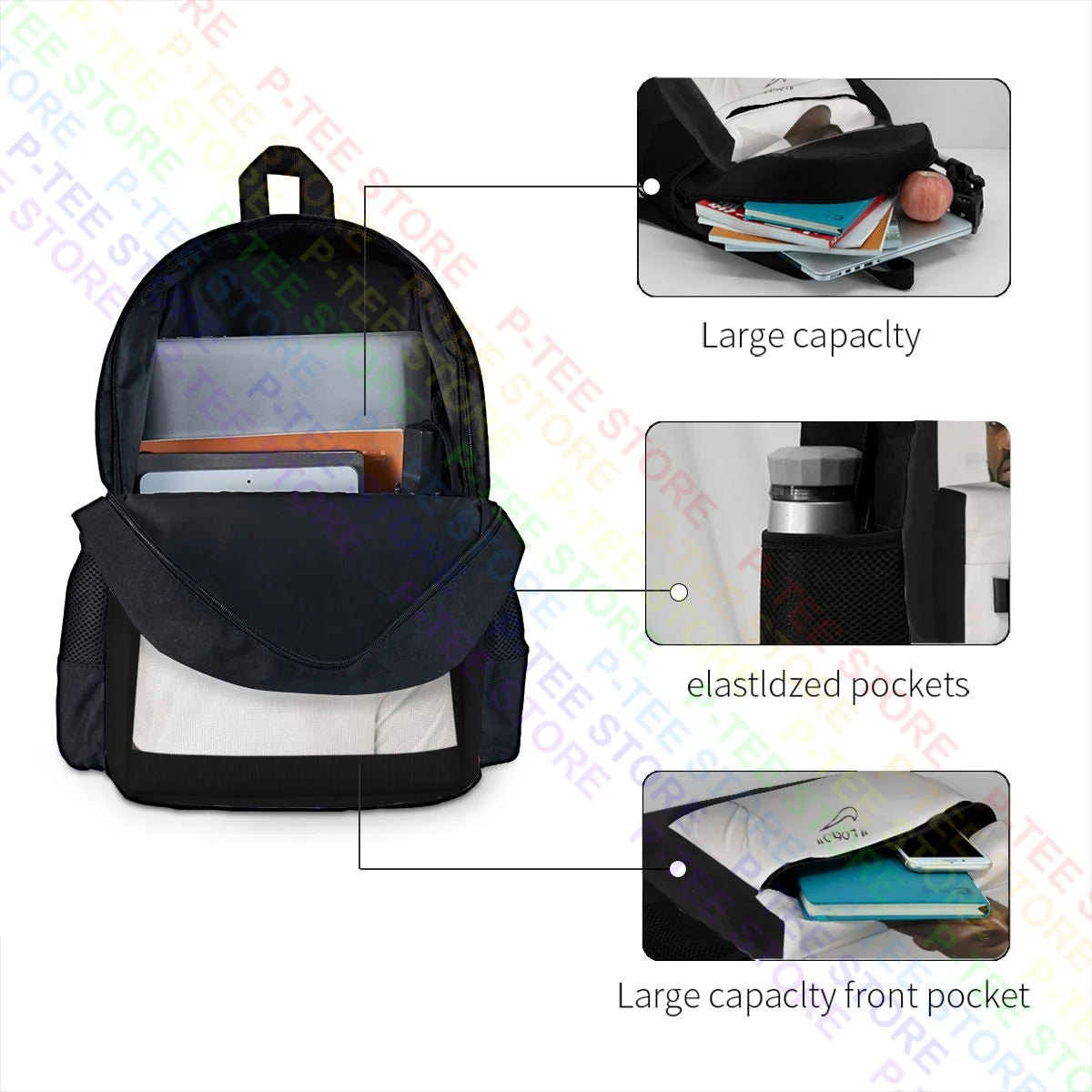 Virgil Abloh Large Capacity Backpack Gym Style