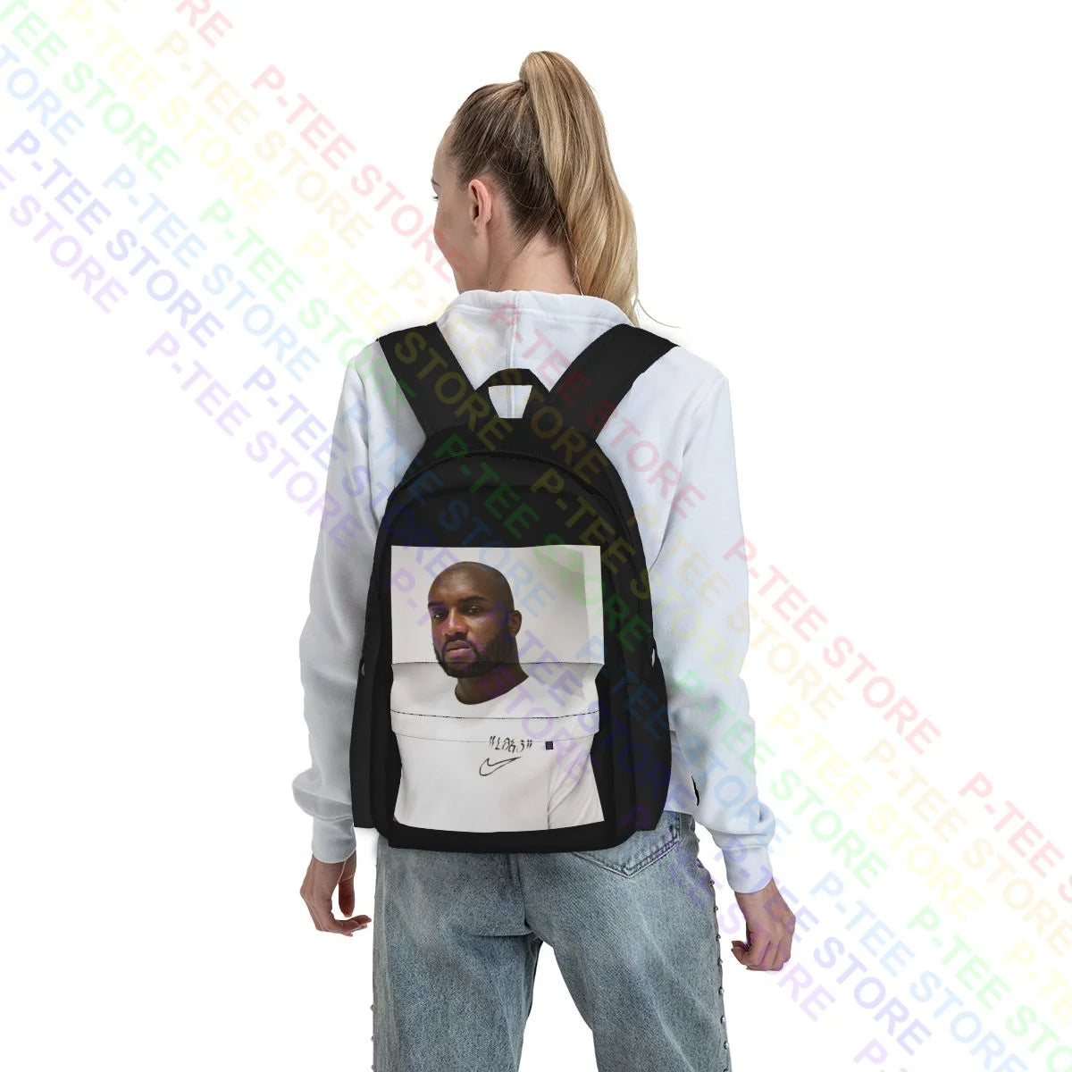 Virgil Abloh Large Capacity Backpack Gym Style
