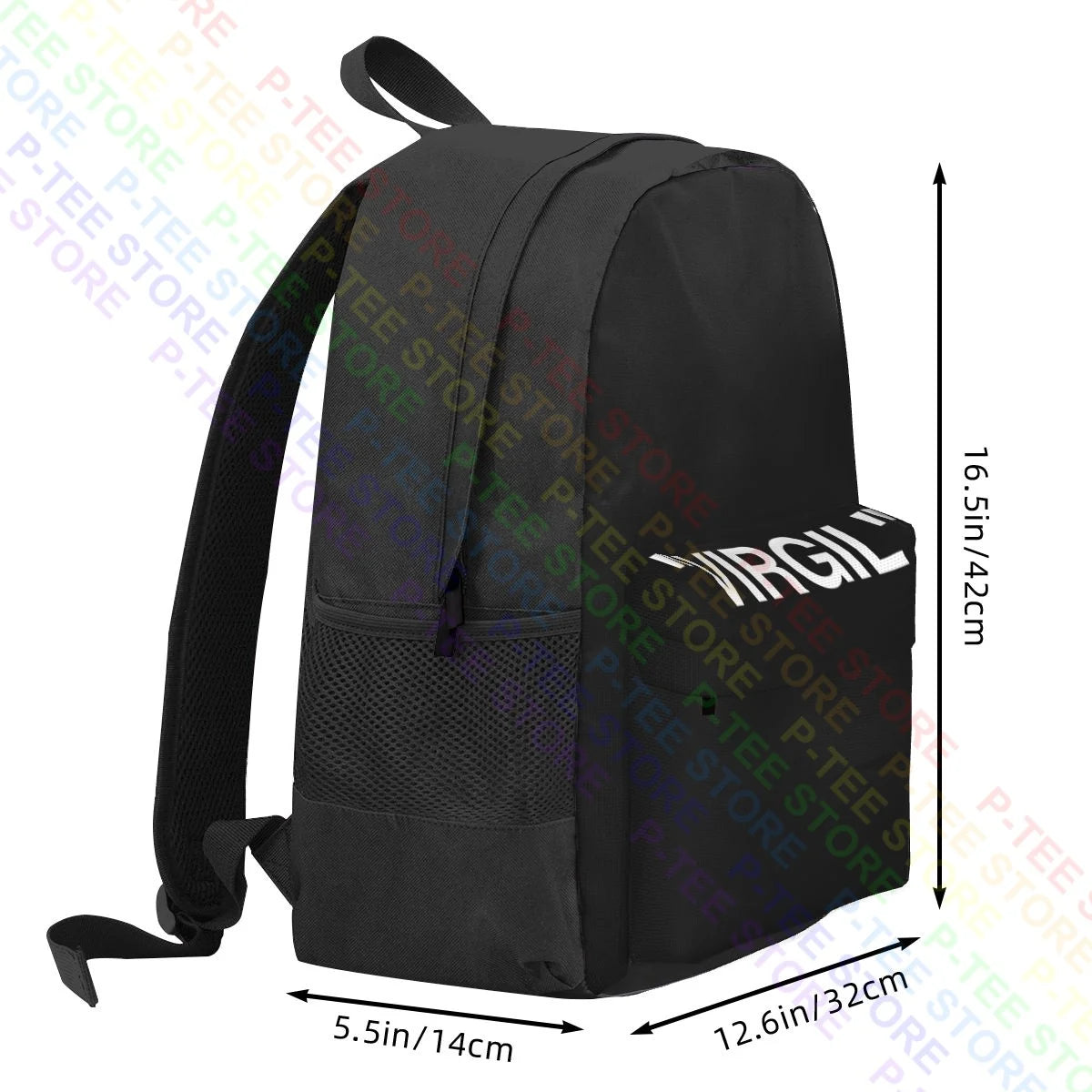 Virgil Abloh Large Capacity Backpack Print Backpack Sports Bag School Sport Bag