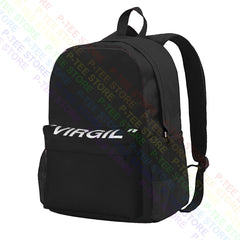 Virgil Abloh Large Capacity Backpack Print Backpack Sports Bag School Sport Bag