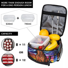 Vizsla Starry Night Insulated Lunch Bags for Women Pet Dog Lover Portable Cooler