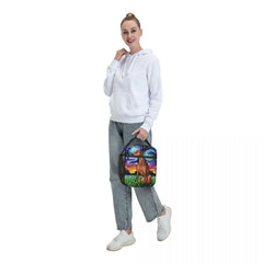 Vizsla Starry Night Insulated Lunch Bags for Women Pet Dog Lover Portable Cooler