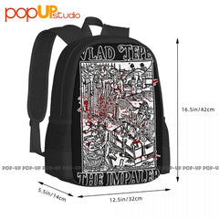Vlad Tepes Dracula The Impaler Backpack Vintage Swimming Large Capacity