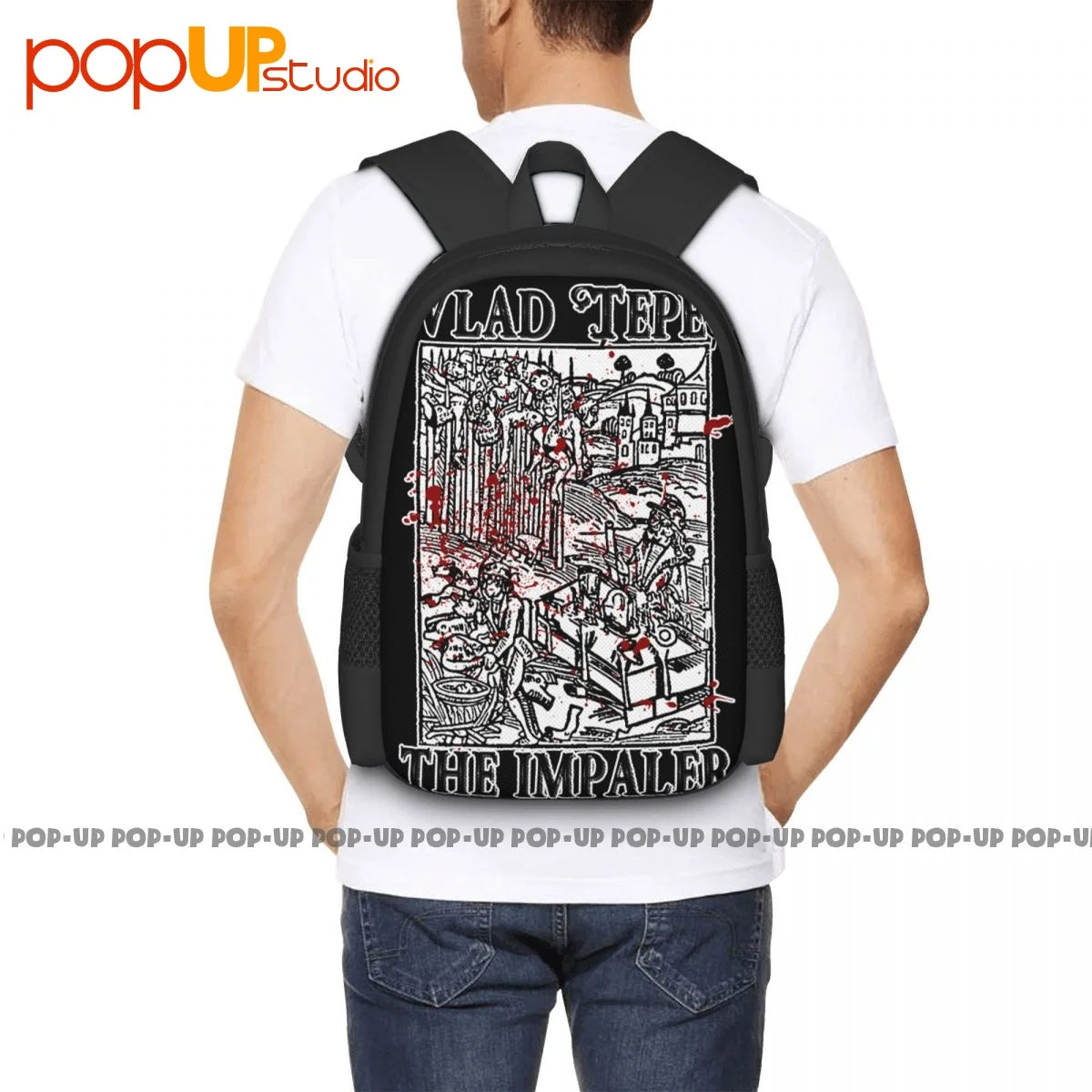 Vlad Tepes Dracula The Impaler Backpack Vintage Swimming Large Capacity