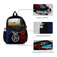 French Flag Volleyball School Bag for Teenage Girls