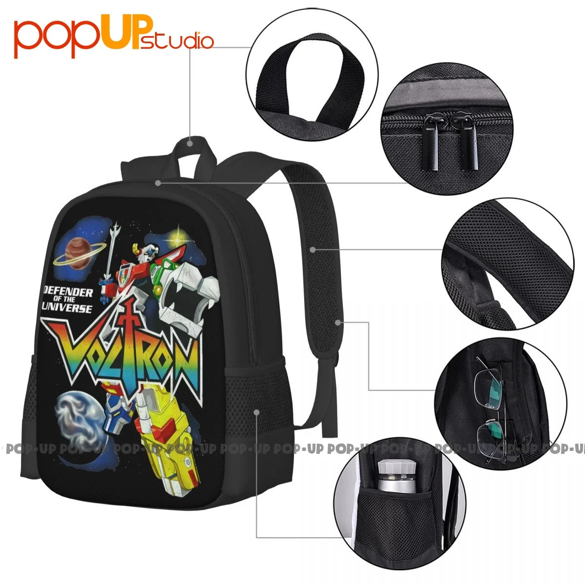 Voltron In Space Cartoon Pop Culture Backpack