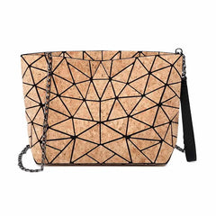 W639 Chain Diamond Geometric Shoulder Bag Deformation Bucket Bag