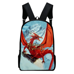 WAWNI Baldur's Gate Zipper Bag 3D Print School Backpack