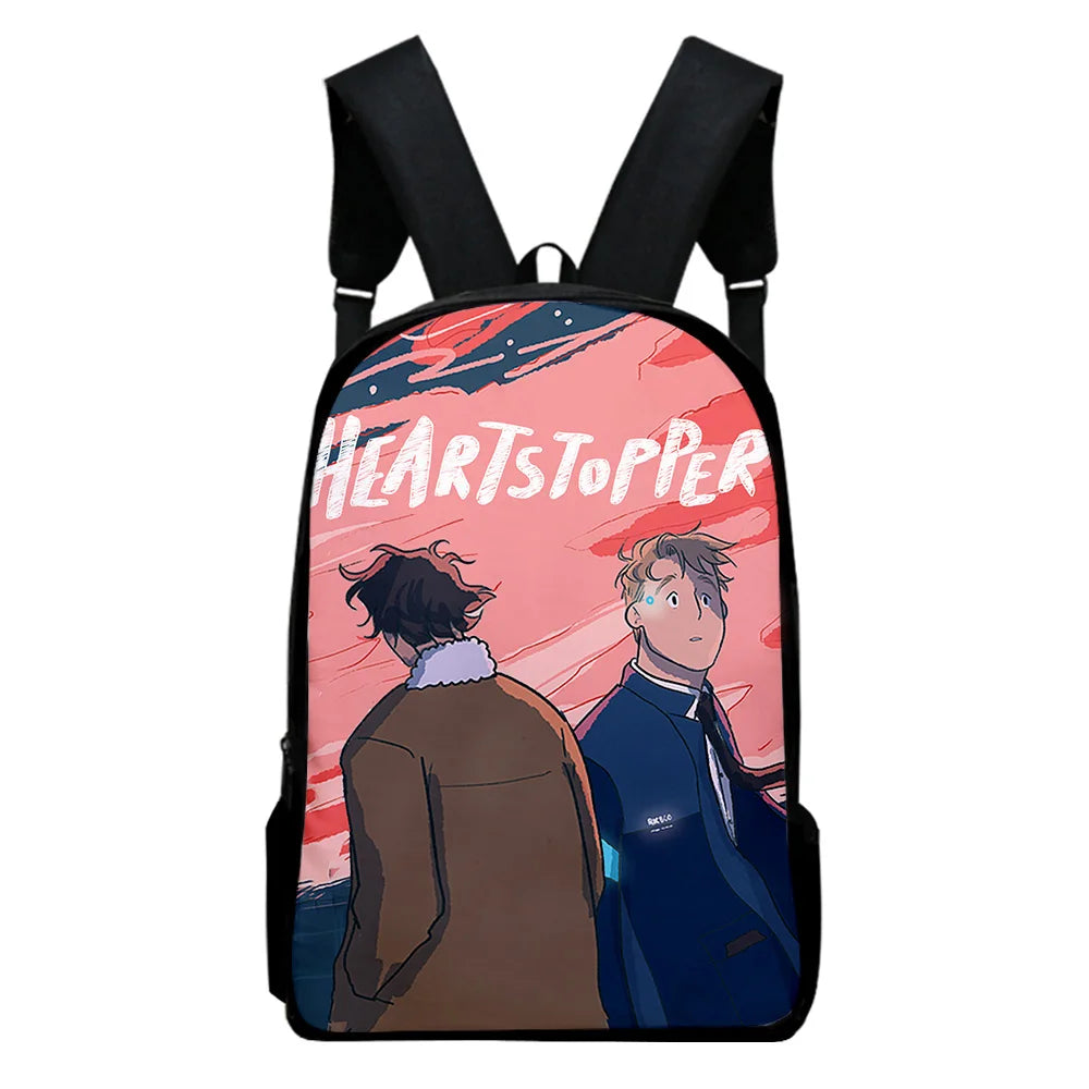 WAWNI Heartstopper Rucksack Laptop Bag Harajuku Daypack Hip Hop Schoolbag