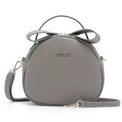 WEICHEN Round Handbag Women Geometrical Ladies Shoulder Bag Soft Leather Female