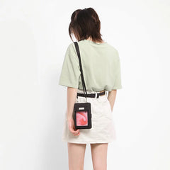 Transparent Touchable Cell Phone Pocket Shoulder Bags For Women Ladies
