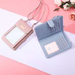 Transparent Touchable Cell Phone Pocket Shoulder Bags For Women Ladies