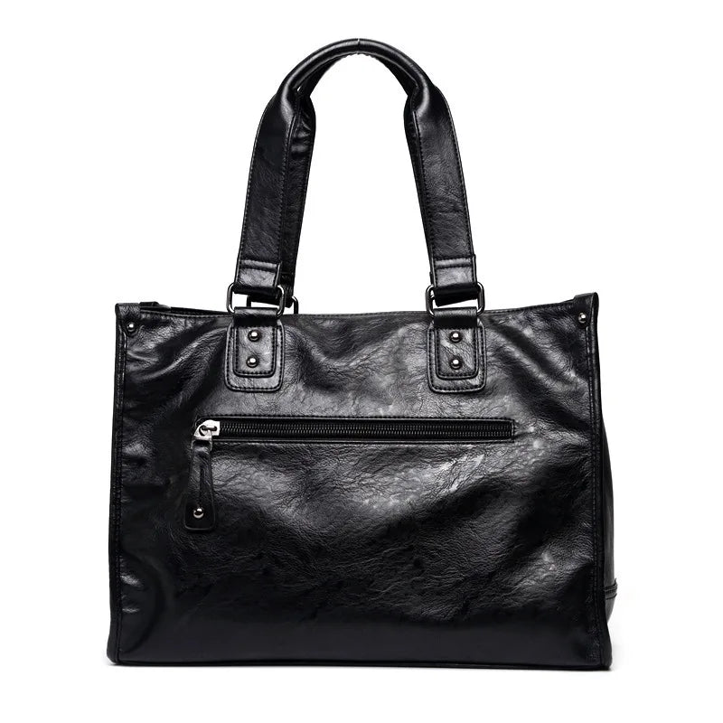 Men's Leather Laptop Bag Office Briefcase Handbag