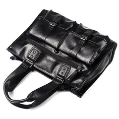 Men's Leather Laptop Bag Office Briefcase Handbag