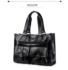 Men's Leather Laptop Bag Office Briefcase Handbag