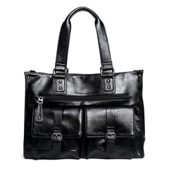 Men's Leather Laptop Bag Office Briefcase Handbag