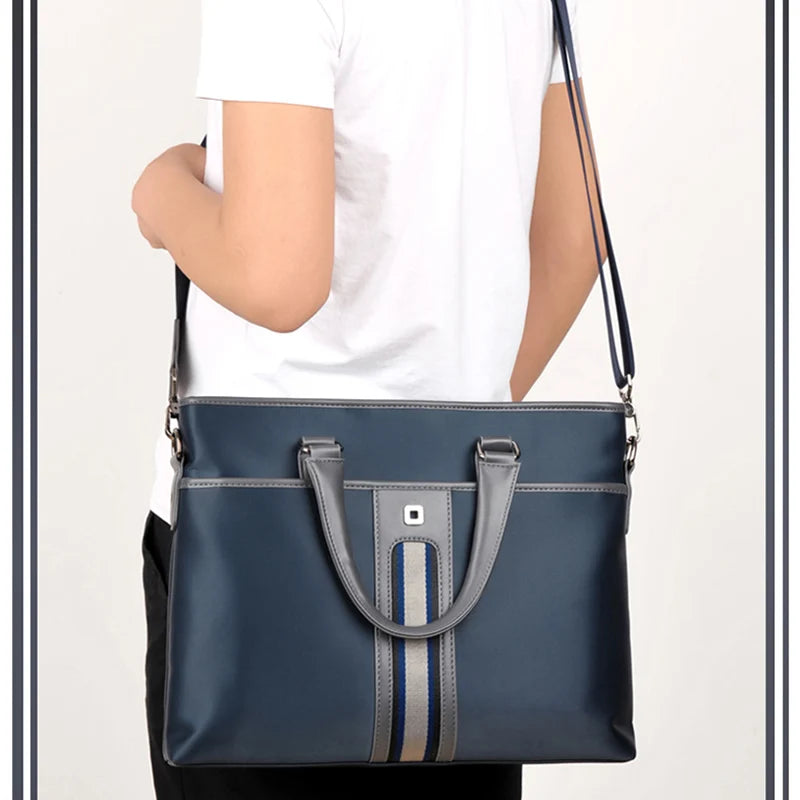 Men Handbags Zipper Business Male Shoulder Bag 14 Inches Briefcases