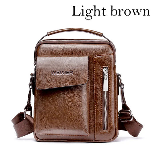 Men Briefcase Bag High Business Famous Leather Shoulder Messenger Bags 13.3 inch