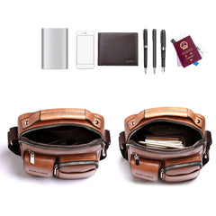 Men Briefcase Bag High Business Famous Leather Shoulder Messenger Bags 13.3 inch