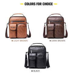 Men Briefcase Bag High Business Famous Leather Shoulder Messenger Bags 13.3 inch