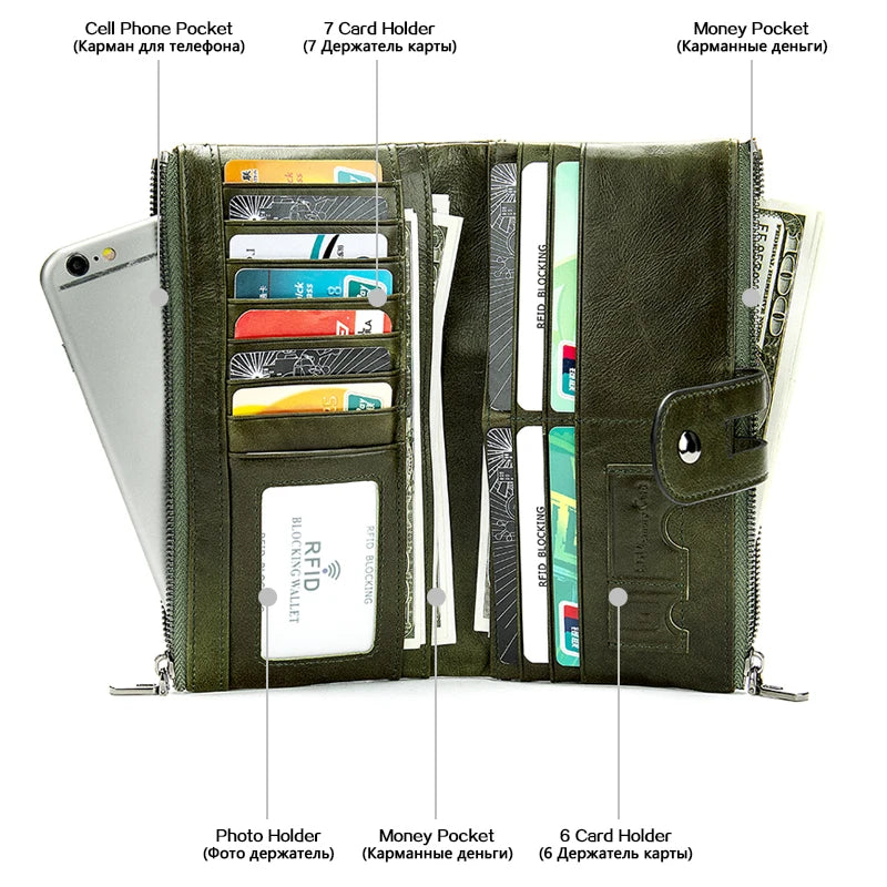 Laser Women's Leather Wallets - Slim Wallet Ladies