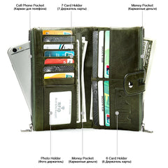 Laser Women's Leather Wallets - Slim Wallet Ladies