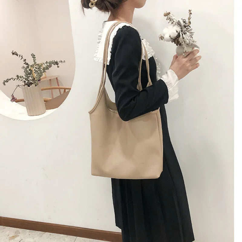 Vintage Small Top-Handle Shoulder Bag for Women