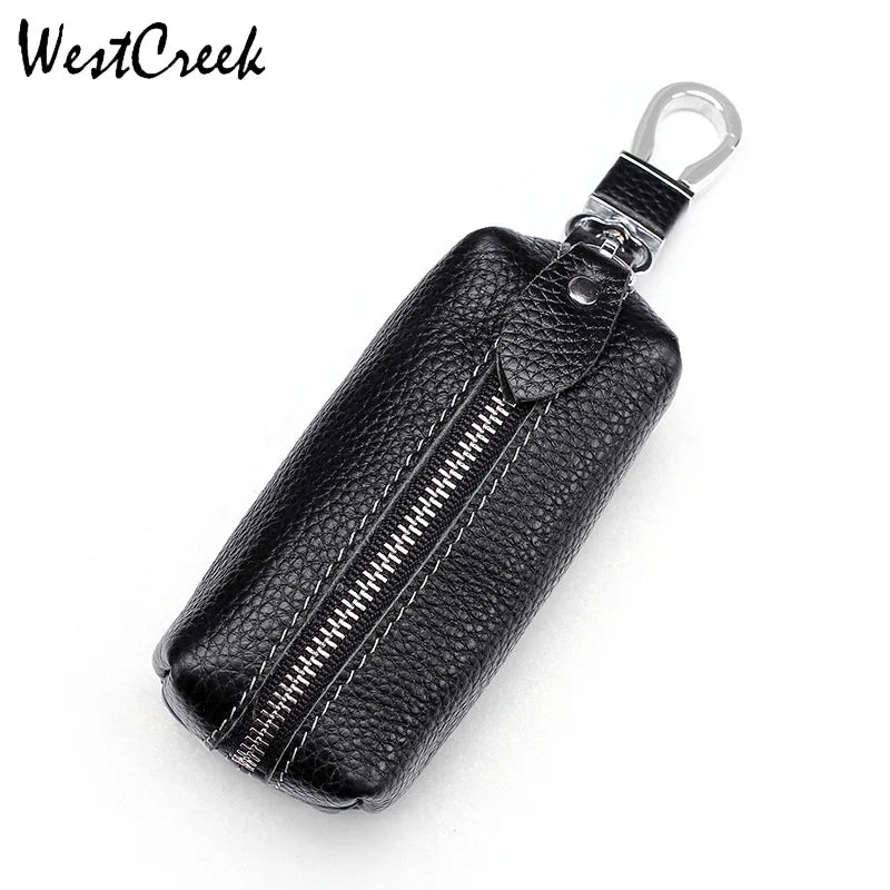 Leather Car Key Holder Wallet Men Housekeeper Keys Keychain Women Vintage