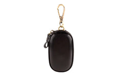 Leather Vintage Zipper Key Wallets Men Women Small Housekeeper Holder