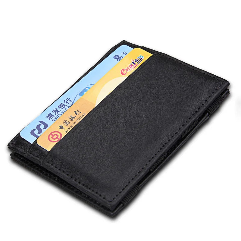 Leather Mini Short Magic Wallets Cardholder
