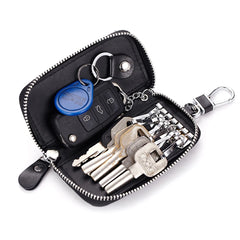 Leather Key Organizer Pouch with Removable Key Ring