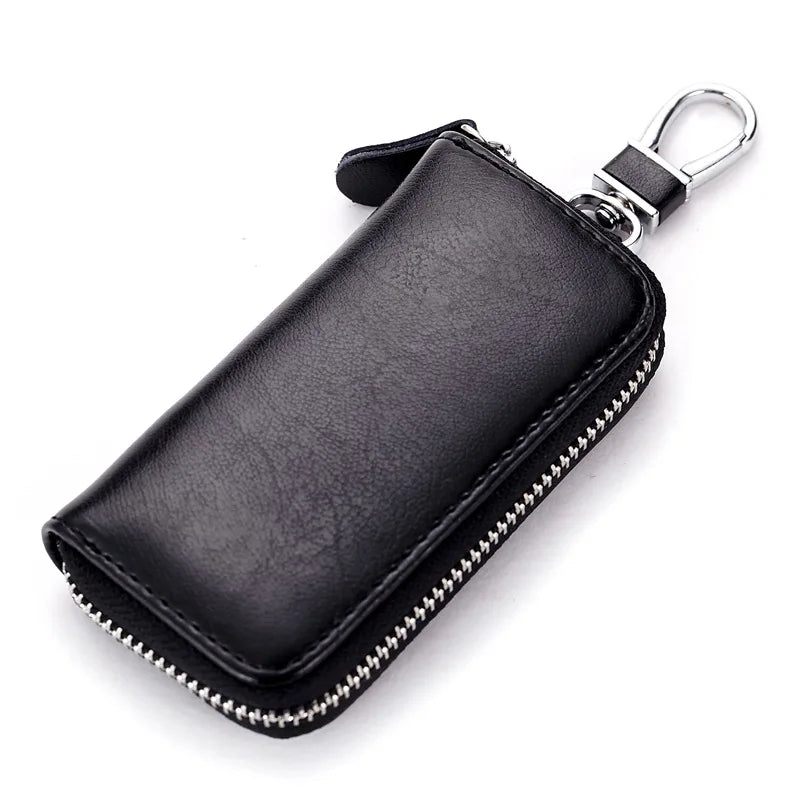 Leather Key Organizer Pouch with Removable Key Ring