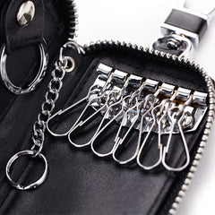 Leather Key Organizer Pouch with Removable Key Ring