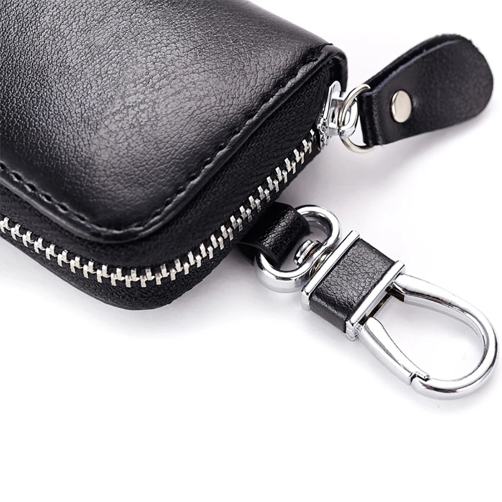 Leather Key Organizer Pouch with Removable Key Ring
