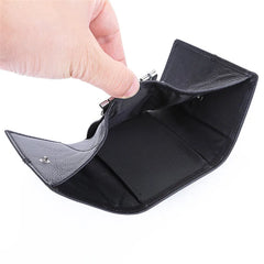 Leather Men Key Wallet Three Fold Bag Key Holder Organizer