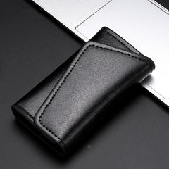 Soft Leather Minimalist Key Holder Vintage Housekeeper Keychain Wallet