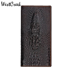 Crocodile Head Pattern Leather Men's Wallet