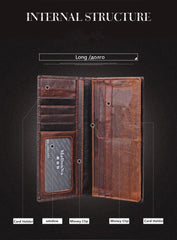 Crocodile Head Pattern Leather Men's Wallet