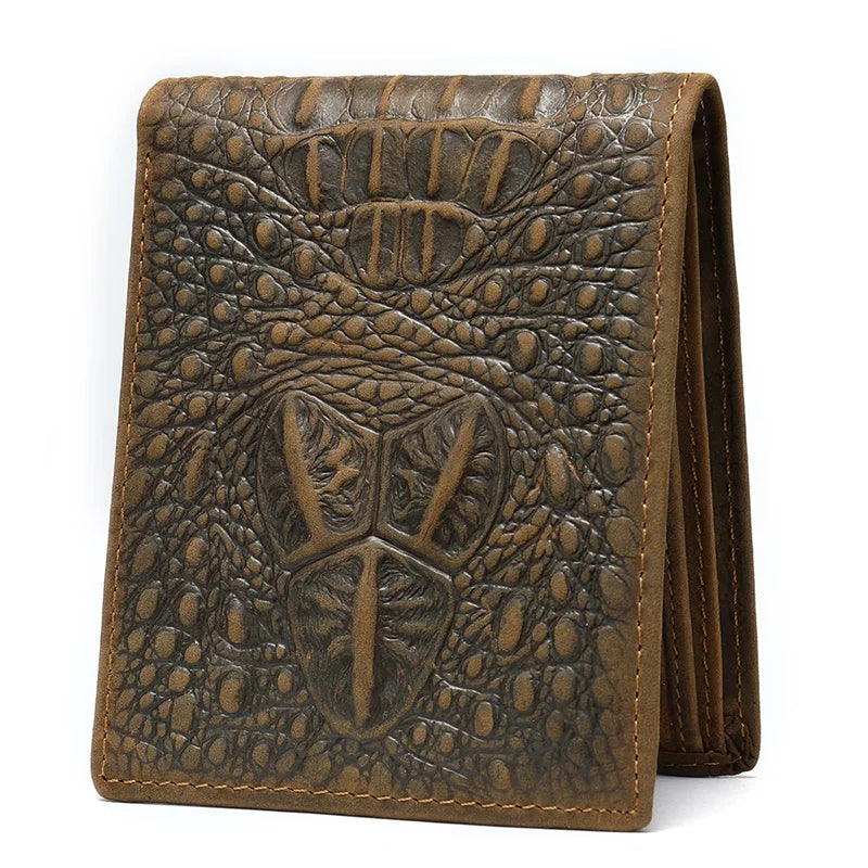 WETSAL Men's Leather Bifold Slim Wallet Short Money Bag