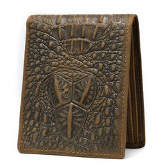 WETSAL Men's Leather Bifold Slim Wallet Short Money Bag