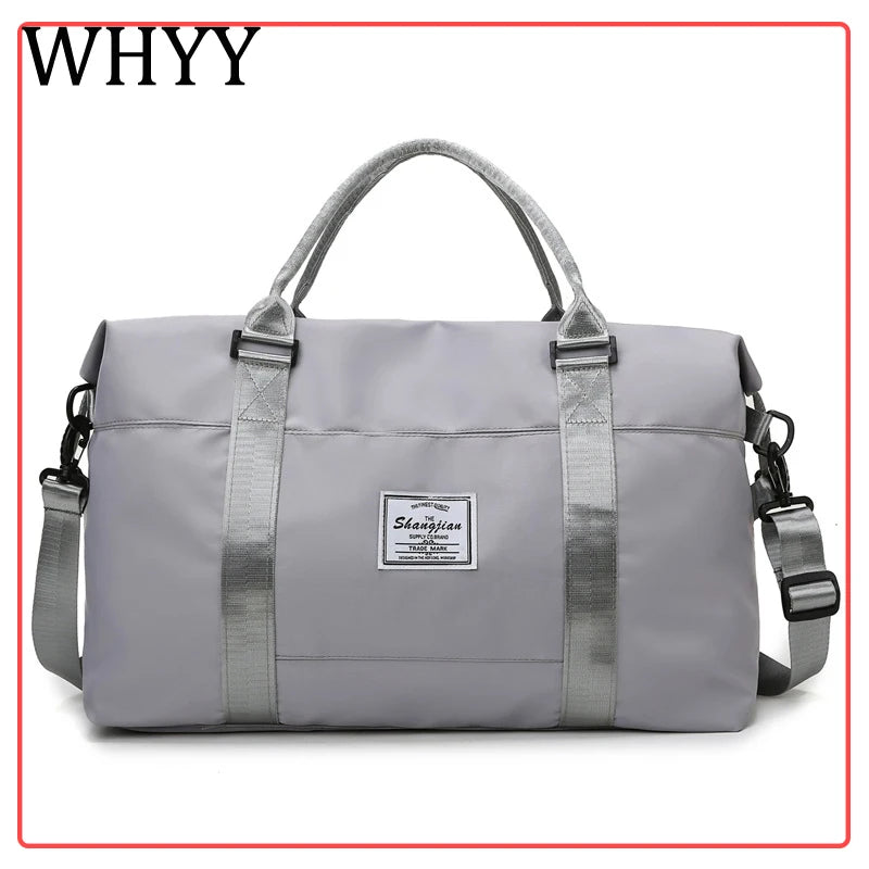 WHYY Large Travel Bag Women Cabin Tote Handbag Nylon Waterproof Shoulder Weekend