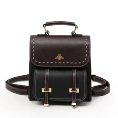 PU Mini Stitching Backpack Style Women's Shoulder Bag
