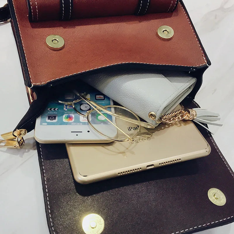 PU Mini Stitching Backpack Style Women's Shoulder Bag