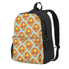 Waffle Pattern Backpacks Men's & Women's School Bags