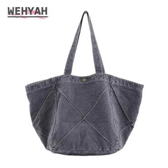 Wahyah Canvas Bag Landies Hand Bags for Woman Oversize Shopping Bag