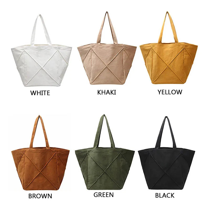 Wahyah Canvas Bag Landies Hand Bags for Woman Oversize Shopping Bag