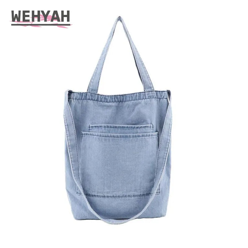 Wahyah Denim Bag Crossbody Bags for Woman Casual Jeans Bags Women Handbags