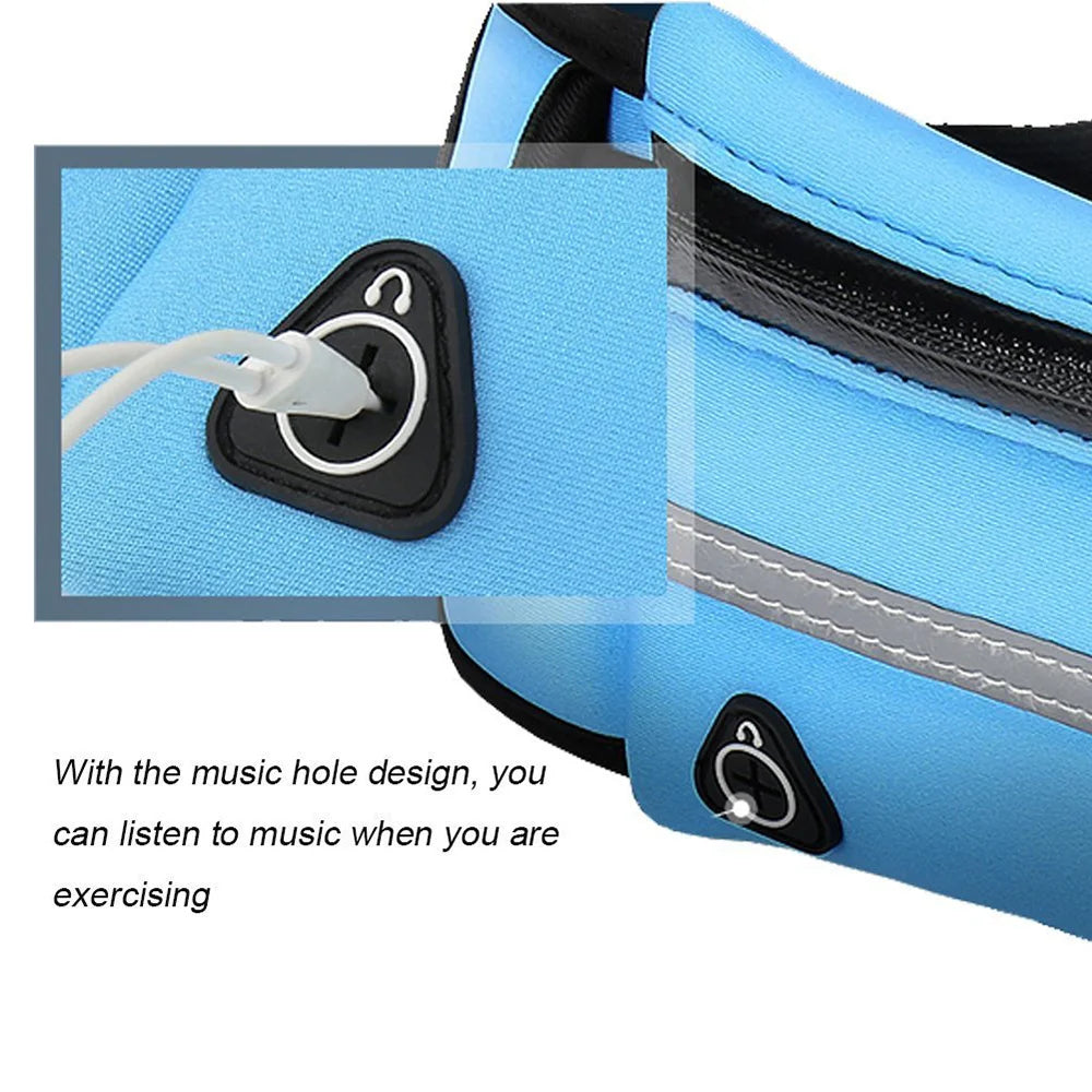 Sports Waist Bag Men Women Gym Bag Water Resistant Cycling Phone Holder