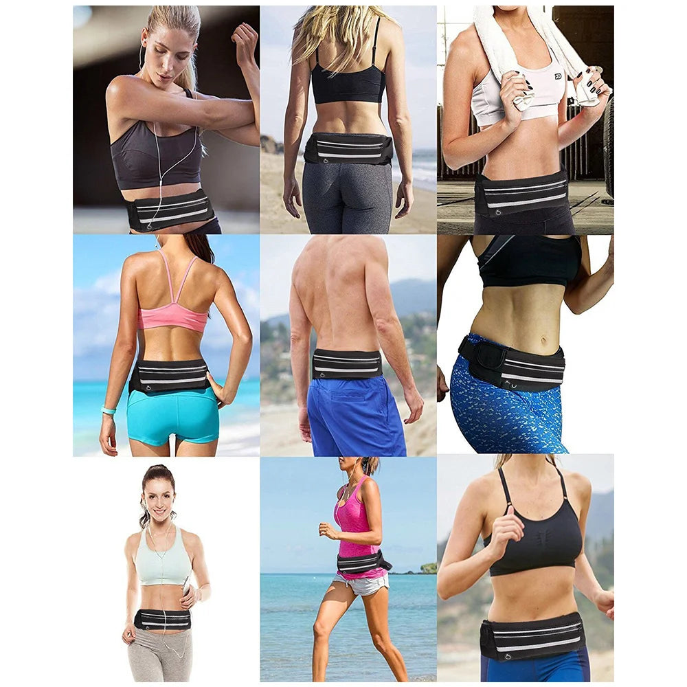 Sports Waist Bag Men Women Gym Bag Water Resistant Cycling Phone Holder